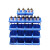 鲁峰 Lufeng 塑料组合式零件盒物料盒分类收纳盒斜口货架3号蓝色 350X200X150mm(18个╱组)