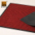 爱柯部落 双条纹PVC复合地垫 吸水防滑除尘脚垫门垫走道防滑垫1.6m×15m酒红色 111338