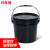 玛仕福 加厚密封塑料桶涂料桶乳胶漆塑料包装塑料桶耐摔塑料桶打包桶10L黑