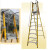 丹斯提尼玻璃钢纤维电工绝缘梯子 人字梯折叠工程梯家用扶手工业安全爬梯 玻璃钢扶手带网十二级