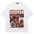 莫围美式嘻哈风街头篮球Rodman罗德曼印花短袖T恤男宽松运动情侣半袖 白色-罗.德曼 S   160-165CM  100-120斤
