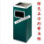 适用灭烟台 电梯口放烟头烟台大堂灭烟桶卫生桶高的不锈钢立式垃圾dm 正方形绿色24*24*61 带内桶