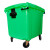 简厚 大号环卫垃圾桶垃圾车带盖挂车小区医疗市政垃圾分类大垃圾桶 绿色加厚款1100L