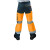 代尔塔 404013 安全服衣服安全交通户外通勤高能见度工作裤子 荧光橙拼海军蓝 S码 1件装