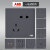 ABB开关插座古典灰色轩致一开双控五孔带USB面板86型插座 空白面板