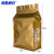 海斯迪克 HKL-372 铝箔八边封自立袋 茶叶包装袋开窗密封袋 金色18*28+底宽8cm(10个)