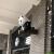 雅空网红创意店外门头卡通墙面装饰壁挂3d立体仿真爬墙熊猫玻璃钢雕塑 黑色 80cm大号熊猫头
