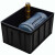 箱大王 Xdc-01  防静电周转箱 黑色塑料收纳箱零件盒  特大箱710*550*380无盖