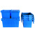 力王POWERKING600*400*365周转箱带盖加厚大号塑料物流箱子收纳胶箱周转筐长方形转运胶框谱尼检测认证蓝色