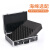 EDGAR手提式铝合金工具箱保险箱子文件箱五金设备仪器箱多功能 （特小号黑色+海绵）33*24*12cm