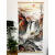 海纳百川风景山水画字画装饰挂画电视背景墙贴客厅办公室贴纸国画 丝绢布（不含轴框，送胶） 60×30厘米高山流水 2000