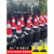 橡胶路锥70cm道路反光锥雪糕筒禁止停车柱施工路障桩警示柱隔离墩 PVC70CM(3.2斤)