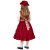 京噶小红帽演出服儿童卖火柴的小女孩服装小红帽田园农场平民穷人 红色 XS/(90-105)