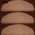 安赛瑞 楼梯地垫 木楼梯地垫 65×24×3cm 免胶自贴楼梯防滑踏步垫 实木地毯 弧形 咖啡色700615