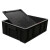 金诗洛 K6078 防静电周转箱黑色塑料收纳箱ESD电子零件元件盒物料胶框 600*400*148