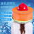夏季安全帽工地防晒遮阳帽遮阳板建筑施工防强光透气男女头盔 热情橙透气遮阳罩