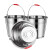 冰禹 BYlj-119 不锈钢提水桶 加厚手提清洁洗车桶 带磁 22cm