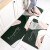新款防滑防油污厨房地垫 PU皮革可擦洗脚垫几何长条地毯 叶子迷镜 45*75cm