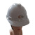 英格杰家带照明灯安全帽工地隧道用透气三筋安全头盔 灰色 