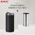 圣极光港式垃圾桶黑色烤漆G7436洗手间垃圾桶立式卫生桶高73cm