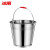 冰禹 BYlj-119 不锈钢提水桶 加厚手提清洁洗车桶 带磁 30cm