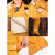 佳楚电焊工作服焊工防护防焊接 T黄色单层全皮背带裤 L