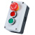 按钮开关控制盒 12345孔防水启动指示灯工业加厚塑料箱体停止户外 湖蓝色 红绿钮电源刻字款