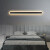 广飞 极简壁灯简约现代长条led客厅背景墙灯创意个性卧室床头过道灯具 灰色100cm+38W 三色光