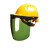 橙央定制定制电焊面罩配安全帽式焊工防护面具防烤脸护脸全脸焊头适配 定制(绿色)面罩+三筋透气(适配