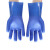 佳护 工业橡胶磨砂手套防水防油 升级款（蓝色）：P806（1双）