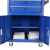 冰禹 五金工具存储柜双开门 车间多功能移动带抽屉工具柜 单抽（无背板）蓝色