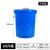 普力捷（PULIJIE） 加厚多用大号垃圾桶工厂户外环卫分类塑料桶商用圆桶带盖 60L 白无盖 升级加厚耐腐蚀