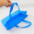 海斯迪克 无纺布手提袋 广告印刷购物袋包装袋环保袋 蓝色35*41*12 立体竖款（100个）HKCX-311