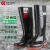 成楷科技 CKF-X008 高筒雨鞋男 防滑耐油耐酸碱工作劳保防水鞋 防汛雨靴 黑色44码