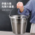 玛仕福 不锈钢手提式水桶加厚拖把桶便携户外储水桶30cm10L