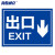 海斯迪克 HK-5151 道路安全警示牌 停车场标识牌 铝板反光指示牌40*60cm 出口EXIT↓