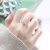 糖片片 韩版冷淡风雏菊食指钛钢戒指女日韩潮人学生个性指环潮 银色4号