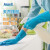 安思尔（Ansell）13-382 家务手套厨房洗碗清洁植绒衬里防水耐油天然橡胶手套 粉色 M码/中码 12付/打