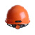代尔塔(DELTAPLUS） 安全帽橙色新国标工地防砸可调节通风孔可印字 102012 1顶装