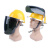 扬笙福电焊面罩安全帽式支架面屏防护冲击头戴式焊帽工专用烧氩弧焊接 红色安全帽+支架+白屏