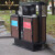 户外分类不锈钢果皮箱三分类环卫小区公园垃圾桶庭院景观 广州桶黑色