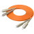 SAMZHE 光纤跳线 SC-SC 多模双芯 橙色 50m G2-SCSC50