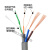 嘉博森室外4+2芯8芯监控网线带电源一体线网络综合线复合线二合一300米m 【灰色】4芯0.5铜+2芯0.5铜电线 300m