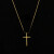 冠木象金色十字架项链18SS Goddess Cross Necklace 圆牌吊坠十字架搭配 金色十字架 蛇骨链60CM