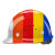 HKNA汇冠建筑工地施工人安全帽程加厚防砸ABS劳保玻璃钢头盔定制印字 三筋红色ABS