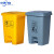 加厚垃圾桶医脚踏桶黄色回收筒利器盒废物收纳桶箱 120升灰色脚踏款