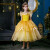 依百购2022新款贝儿公主裙儿童礼服圣诞节蓬蓬裙美女与野兽女童贝尔公主服装 黄色裙 130码