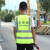 坚冠 志愿者volunteer 拉链绿色反光衣 反光背心可定制LOGO  荧光黄绿色交通环卫安全警示马甲安全标识