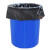 益美得 LJD8140 商用大号垃圾袋物业环卫平口塑料袋黑色 80*100cm（50只4丝）