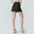 Zlorialo yoga高腰假两件运动短裙女跑步防走光含口袋瑜伽包臀网球裙裤 黑色 S
